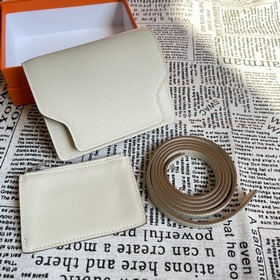 Hermès Rouli Slim «Свиной нос» Сумка через плечо, молочный коктей