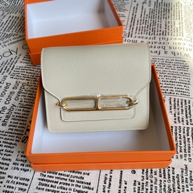 Hermès Rouli Slim «Свиной нос» Сумка через плечо, молочный коктей