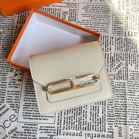 Hermès Rouli Slim «Свиной нос» Сумка через плечо, молочный коктей