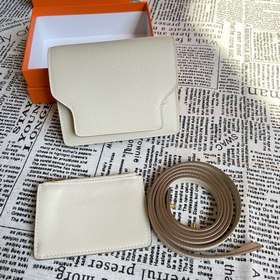 Hermès Rouli Slim «Свиной нос» Сумка через плечо, молочный коктей