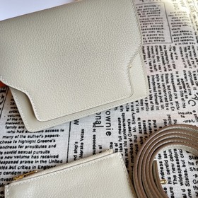 Hermès Rouli Slim «Свиной нос» Сумка через плечо, молочный коктей