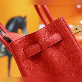 Сумка Hermes Birkin из кожи Togo ярко-красного цвета, полностью с