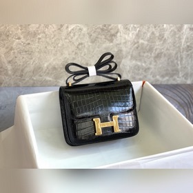 Hermès Constance Kang сумка через плечо с крокодиловым узором Спе