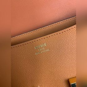Hermès Constance Констас, сумка стюардессы, кожа Epsom, золотая и