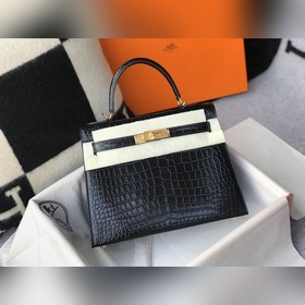 Hermès Ручная сумка из телячьей кожи с тиснением, внутренний слой