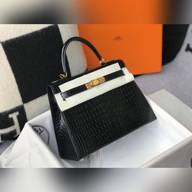 Hermès Ручная сумка из телячьей кожи с тиснением, внутренний слой