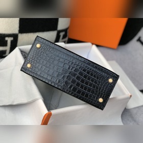 Hermès Ручная сумка из телячьей кожи с тиснением, внутренний слой