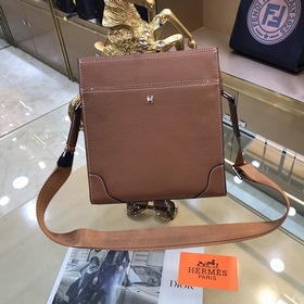 HERMES Мужская сумка через плечо из импортной кожи Модель： 21022