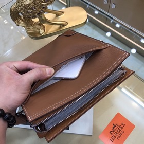 HERMES Мужская сумка через плечо из импортной кожи Модель： 21022