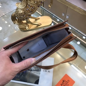HERMES Мужская сумка через плечо из импортной кожи Модель： 21022