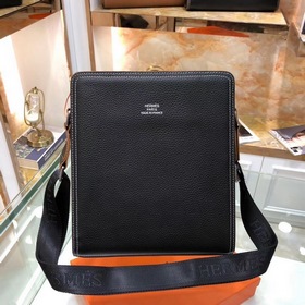 HERMES Мужская сумка через плечо из кожи первого слоя Модель： 823