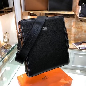 HERMES Мужская сумка через плечо из кожи первого слоя Модель： 823