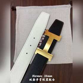Hermes-38MM ремень Двойной ремешок из телячьей кожи, высококачест