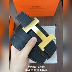 Hermes-38MM ремень Двойной ремешок из телячьей кожи, высококачест