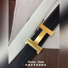 Hermes-38MM ремень Двойной ремешок из телячьей кожи, высококачест