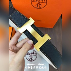 Hermes-38MM ремень Двойной ремешок из телячьей кожи, высококачест