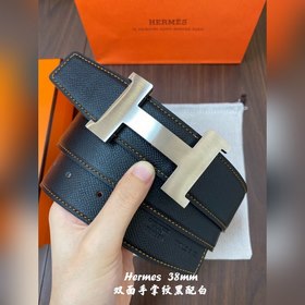 Hermes-38MM ремень Двойной ремешок из телячьей кожи, высококачест