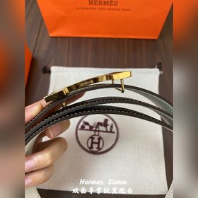 Hermes-32MM ремень Двойной ремень из телячьей кожи Eosom, высокок