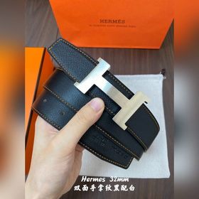 Hermes-32MM ремень Двойной ремень из телячьей кожи Eosom, высокок