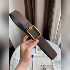 Hermes-OSCAR BELT BUCKLE & REVERSIBLE LEATHER STRAo Двусторон