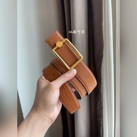 Hermes-OSCAR BELT BUCKLE & REVERSIBLE LEATHER STRAo Двусторон
