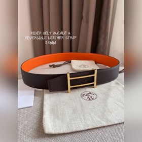 Hermes-RIDER BELT BUCKLE &amp; REVERSIBLE LEATHER STRAo Ремень Им