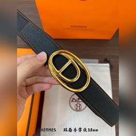 Hermes-32MM ремень, импортный кожаный ремень eosom из телячьей ко