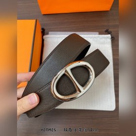 Hermes-32MM ремень, импортный кожаный ремень eosom из телячьей ко
