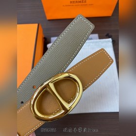 Hermes-32MM ремень, импортный кожаный ремень eosom из телячьей ко