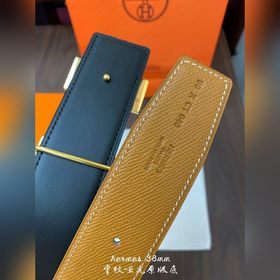 Hermes-38MM ремень, импортный кожаный ремень Eosom, двухсторонняя