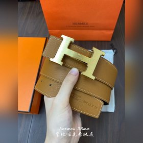 Hermes-38MM ремень, импортный кожаный ремень Eosom, двухсторонняя