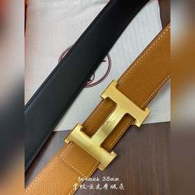 Hermes-38MM ремень, импортный кожаный ремень Eosom, двухсторонняя