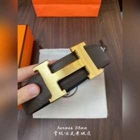 Hermes-38MM ремень, импортный кожаный ремень Eosom, двухсторонняя