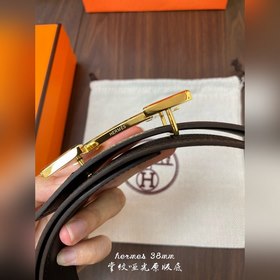 Hermes-38MM ремень, импортный кожаный ремень Eosom, двухсторонняя