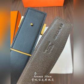 Hermes-38MM ремень, импортный кожаный ремень Eosom, двухсторонняя