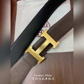 Hermes-38MM ремень, импортный кожаный ремень Eosom, двухсторонняя