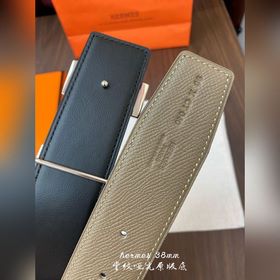 Hermes-38MM ремень, импортный кожаный ремень Eosom, двухсторонняя