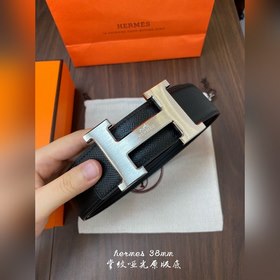 Hermes-38MM ремень, импортный кожаный ремень Eosom, двухсторонняя
