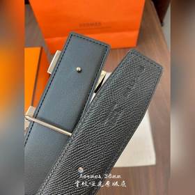 Hermes-38MM ремень, импортный кожаный ремень Eosom, двухсторонняя