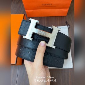 Hermes-38MM ремень, импортный кожаный ремень Eosom, двухсторонняя