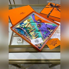 HERMES пляжный платок 90, шелковый платок, 100% шелк с косой текс