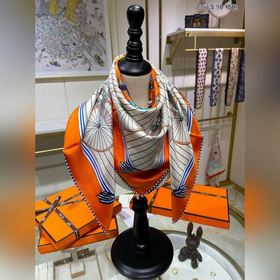HERMES Велосипед 90 Шелковый платок 100% шелк с косой текстурой 