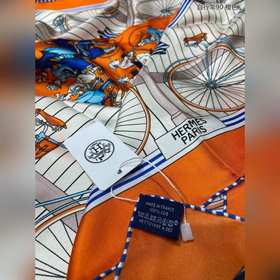 HERMES Велосипед 90 Шелковый платок 100% шелк с косой текстурой 