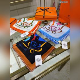HERMES Маска для бала 90 Шелковый платок 100% шелк с косой тексту