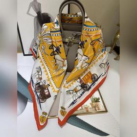 HERMES Высококачественный шелковый платок с узором 100% шелк тут