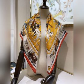 HERMES Высококачественный шелковый платок с узором 100% шелк тут