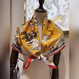 HERMES Высококачественный шелковый платок с узором 100% шелк тут