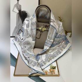 HERMES Высококачественный шелковый платок с узором 100% шелк тут