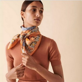 HERMES Высококачественный шелковый платок с узором 100% шелк тут