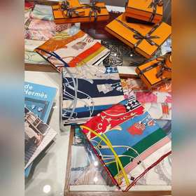Новый шелковый платок Hermes из высококачественного шелка с диаго